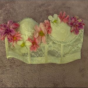 Custom-Made Floral Rave Bra